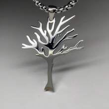 1pc New Hip-Hop Style High Quality Stainless Steel Tree Of Life Pendant Necklace For Men And Women