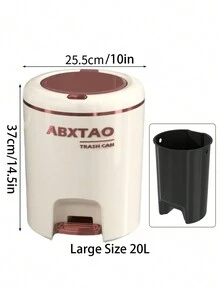 1 Peça Lixeira Doméstica com Dois Compartimentos para Fraldas, Lixeira Redonda Sem Toque para Fraldas de Bebê e Uso Doméstico Geral no Quarto, Sala de Estar, Cozinha e Banheiro, Decorações e Presentes para Chá de Bebê e Família - Multicolorido - Visão 13