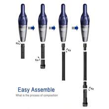 CascadeVac 2000mAh便携式手持吸尘器，强劲吸力，USB充电迷你吸尘器，配备多种配件，适用于汽车、家庭、办公室和缝隙清洁。