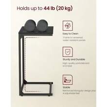 VASAGLE C Shape End Table, Small Coffee Table For Couch Or Sofa, Industrial Side Table In Living Room, Bedroom, 13.8 X 21.7 X 26 Inches - Black - View 5