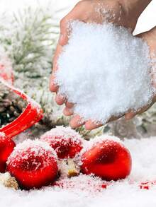 1 pieza Decoración navideña Copos de nieve simulados, 100g de polvo de nieve seca Copos de nieve artificiales, Accesorios fotográficos Copos de nieve artificiales, Decoración de escena, Decoración navideña, Decoración del hogar, Decoración de oficina, Decoración perfecta para fiestas temáticas, Decoración de fiesta familiar de Navidad,Navidad