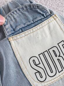 Young Boy Summer Short Sleeve T-Shirt And Denim Shorts Set, For Kids And Juniors