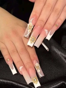 30 Pieces Per Box Of Nail Art Nail Accessories, Three-Dimensional Nail Art Set, Pink, Blue, White, Fairy Stick, Beautiful Girl Series, Sparkling Gemstone Crystal Diy Nail Products Nail Supplies Nails Nail Charms