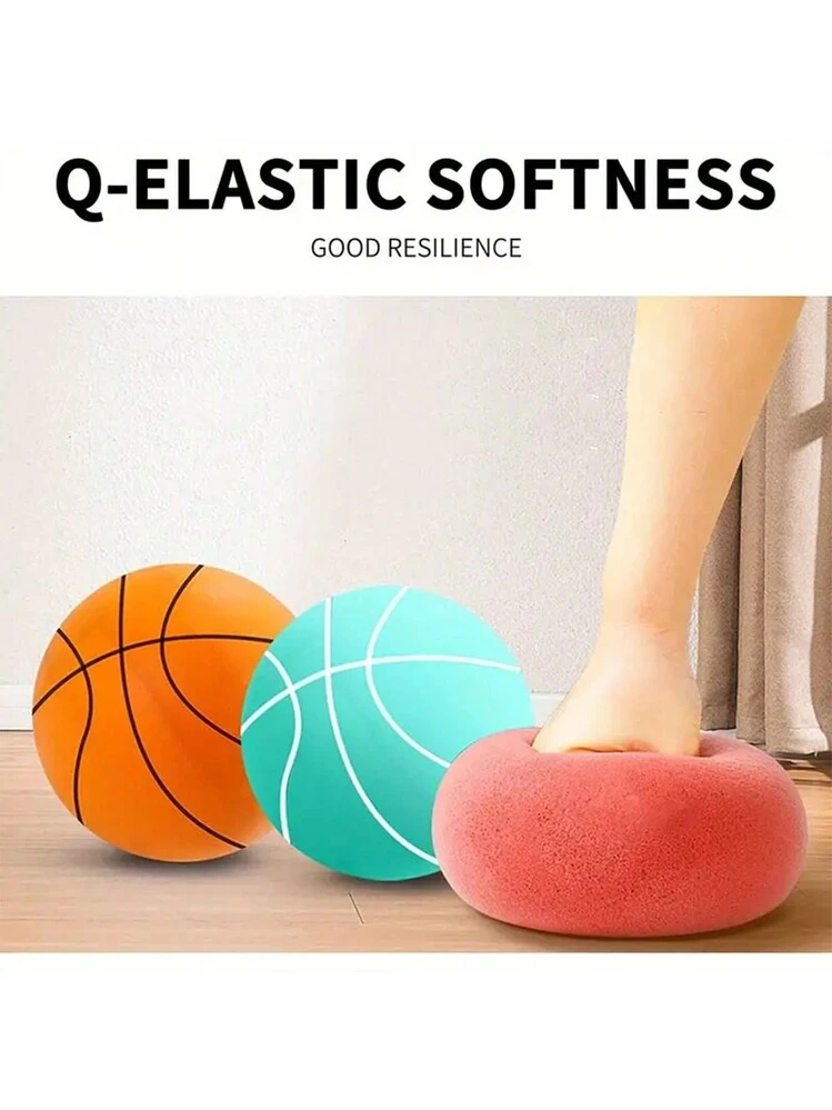 Silent Basketball,Basket-ball Silencieux Avec Panier,Ballon Mousse D