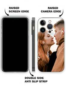 1 Customized Protective Case And 2 Silk Screen Full Screen Protective Tempered Films, Personalized Personalized Personalized Picture Phone Case, Shockproof Silicone And Printing Design, Compatible With IPhone Models