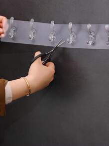Clear Strong Wall Hook With Suction Cup For Kitchen 1/3/6 Hooks Bathroom Multipurpose - 白色 - 查看 5