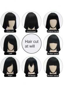 12 英寸合成假发，适合角色扮演，多色短假发，耐热高温纤维假发，适合节日服装