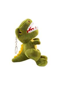 1 pieza Lindo colgante de llavero de peluche en forma de dinosaurio miniatura, muñeco de dinosaurio de peluche pequeño como regalo - Multicolor - Ver 12