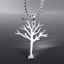 1pc New Hip-Hop Style High Quality Stainless Steel Tree Of Life Pendant Necklace For Men And Women