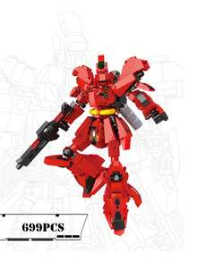Mecha Robot Building Block Toy Set, Mechanical Warrior Figure Model, Desktop Ornaments For Men Women Room Decoration - Multicolor - View 5