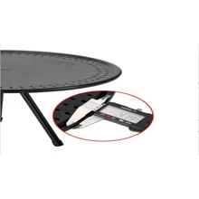 1pc  Outdoor Small Round Table Camping Folding Table Portable, Adjustable, Lightweight Table Fishing, Home Camping Table Wilderness  Camp Equipment - Black - View 4