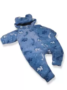 Kit 3 Pieces Ultra Soft Fleece Plush Jumpsuit For Boy Girl - Màu xanh lam - Xem 11