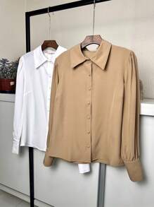Women Blouses - Beige - View 2