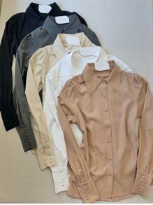 Women Blouses - Beige - View 4