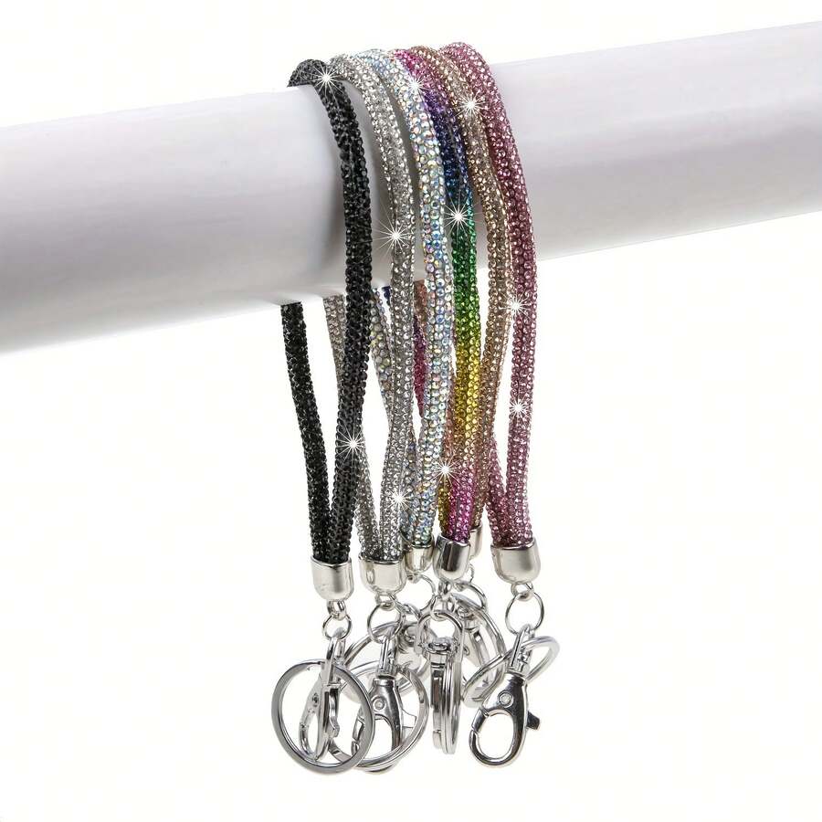 Fashion Crystal Wristlet Lanyard,Sparkle Bling Keychain Lanyard,Exclusive Rhinestone Gift Waist Lanyard(1PC) - one-size - View 1