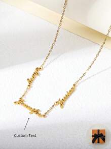 1 chiếc vòng cổ chữ nhiều tên bằng thép không gỉ mạ vàng 18K thời trang tùy chỉnh, quà tặng cho cặp đôi, bạn bè, gia đình - Màu vàng, bạc sành điệu, thời trang mùa thu, thường ngày, cổ điển, tiền cũ tùy chỉnh, cá nhân hóa, độc đáo quà tặng lý tưởng cho bạn gái, mẹ, gia đình, bạn bè, con gái, cô ấy, ông bà cho ngày kỷ niệm, cho sinh nhật, cho trang phục hàng ngày, cho vũ hội, cho Ngày của Mẹ, cho Ngày lễ tình nhân, cho lễ tốt nghiệp, cho đám cưới Valentine, vòng cổ chữ thời trang tùy chỉnh, mùa thu sang trọng, quyến rũ năm mới - Vàng - Xem 2