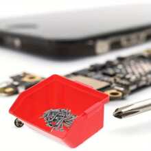 Pudełko do przechowywania sztaplowane - zajmująca mało miejsca konstrukcja do montażu na ścianie z uchwytem do przenoszenia, solidna i konstrukcyjna, idealna do porządkowania narzędzi i sprzętu w garażu, przechowywania małych części i akcesoriów, wykonana z tworzywa sztucznego - Wielokolorowe - Zobacz 13