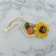 1 件，配有钩针窗帘带，支撑编织绳，家居装饰窗帘带，向日葵窗帘带，窗帘带，扣配件 - 彩色 - 查看 3