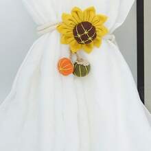 1 件，配有钩针窗帘带，支撑编织绳，家居装饰窗帘带，向日葵窗帘带，窗帘带，扣配件 - 彩色 - 查看 6