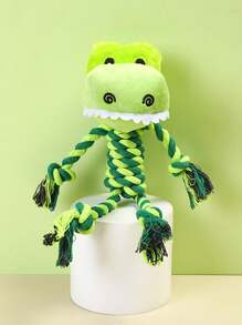 1 件装绳索宠物毛绒咀嚼玩具卡通动物形状狗狗自玩解闷配件，仅供宠物使用 - 彩色 - 查看 14