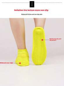 2 piezas Cubiertas de zapato universales portátiles y a prueba de agua para acampar al aire libre, cubiertas de zapato de lluvia antideslizantes de látex, gruesas y duraderas para exteriores, playa, ciclismo, unisex