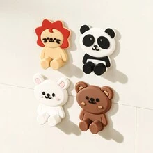 WORTHBUY 2/4 Móc Tự Dính Móc Treo Tường Cửa Đa Năng Móc Treo Tường Cửa Không Đục Lỗ Móc Treo Đồ Đựng Đồ Đa Năng Dễ Thương Giá Treo Phía Sau Ba Lô Cửa Móc Treo Vải Chìa Khóa - Nhiều màu - Xem 3