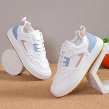 Women's Lace-Up Platform Sneakers Comfortable Casual Fashion Sports Shoes Walking Shoes - White - View 5