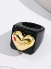 Cute Cartoon-Style Geometric Resin Acrylic Rings - Multicolor - View 14