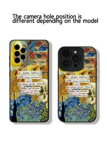 直边多孔梵高泼墨画防震手机壳，兼容 P14 Pro Max、P13、P11、P12、XR， 7/8、GES2、XS， P15，三星A03s、A03 Core、A04、A12、A13、A14、A21s、A22、A23、A24、A32、A33、A34、A51、A52、A53、A54、A71、A72、A73、S20 FE、S21、S22，小米Redmi 9、Redmi 9A、Redmi 10A、Redmi 10C、Redmi Note 9、Redmi Note 10。兼容红米Note 11、红米Note 12、红米12、红米12C，国际版，非国内版 - 彩色 - 查看 5