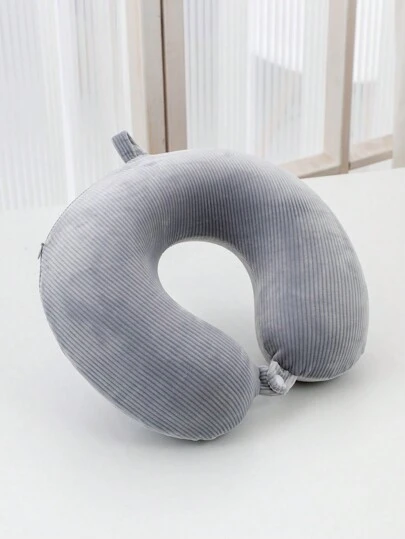 Memory Foam Solid Neck Pillow, U-Shaped Travel Pillow, Removable [Open The Vacuum Packaging, Allow It To Air Out And Regain Its Shape Before Using]