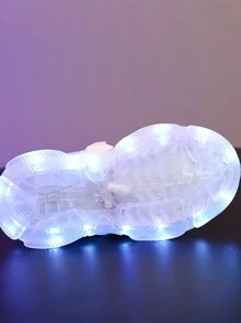 Zapatos con luces LED recargables por USB, 16 modos de color, luces intermitentes, zapatillas luminosas, deportivos casuales unisex para niños - Azul - Ver 7