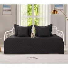 5-Piece Daybed Cover Set,Twin Cozy Daybed Bedding Sets For All Season Double Sided-Quilting Daybed Comforter Bedspread, Geometric Print Day Bed Cover Twin Bed With 4 Pillow Shams,39"X75"