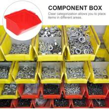 Pudełko do przechowywania sztaplowane - zajmująca mało miejsca konstrukcja do montażu na ścianie z uchwytem do przenoszenia, solidna i konstrukcyjna, idealna do porządkowania narzędzi i sprzętu w garażu, przechowywania małych części i akcesoriów, wykonana z tworzywa sztucznego - Wielokolorowe - Zobacz 5