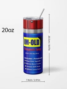 1 Stück "IM-OLD" lustiger Sprühglas Verpackung, 20oz Edelstahl isolierter Becher, 304 Edelstahl Innenfutter, klassisches WD-40 Glasverpackungsdesign, ideal für DIY Projekte, 20oz Sprühglas mit rostiger Sublimationsgrafik, 20oz Lustiges nahtloses Sublimationsglas Design, Spaßgeschenk, Vatertags-Geschenk, Muttertags-Geschenk, Geburtstagsgeschenk für Freunde
