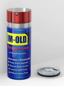 1 Stück "IM-OLD" lustiger Sprühglas Verpackung, 20oz Edelstahl isolierter Becher, 304 Edelstahl Innenfutter, klassisches WD-40 Glasverpackungsdesign, ideal für DIY Projekte, 20oz Sprühglas mit rostiger Sublimationsgrafik, 20oz Lustiges nahtloses Sublimationsglas Design, Spaßgeschenk, Vatertags-Geschenk, Muttertags-Geschenk, Geburtstagsgeschenk für Freunde