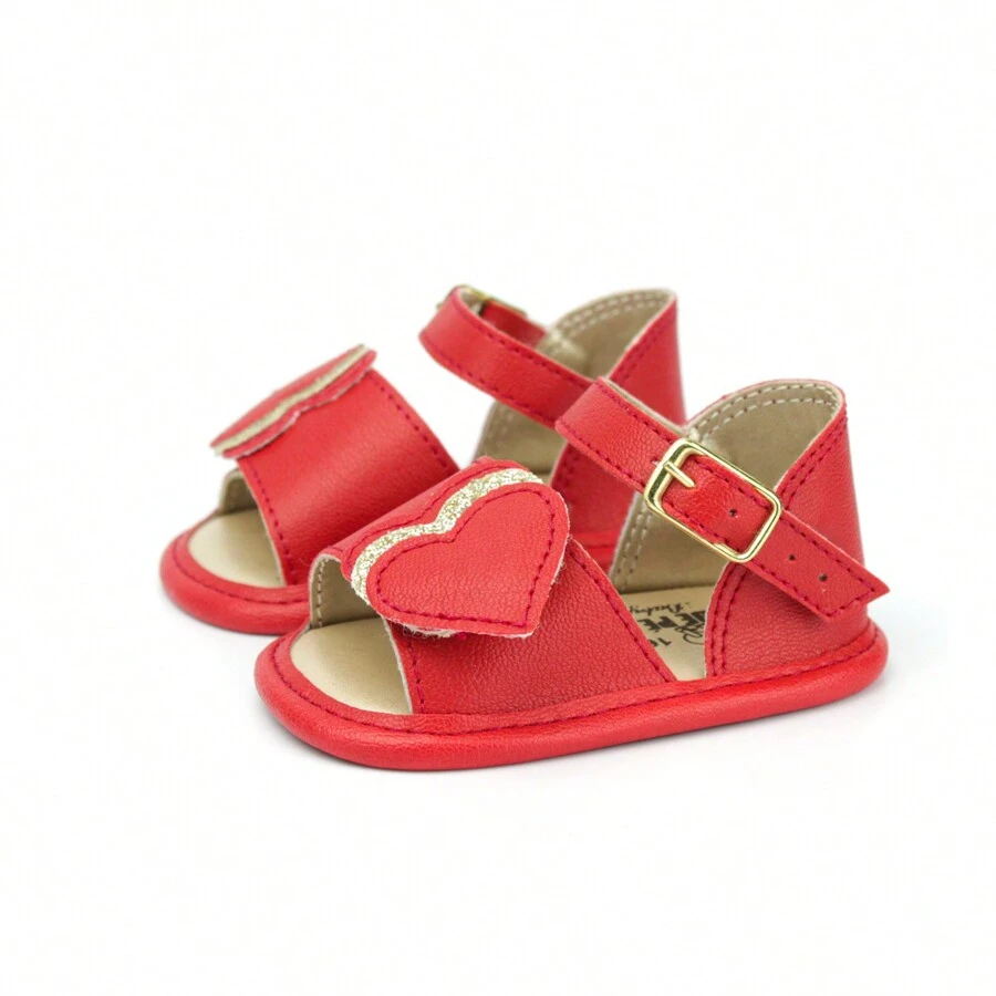 Baby Girl Heart Sandal Various Colors Launch - Đỏ - Xem 1