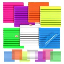 600 Sheets Transparent Sticky Notes With Lines, 12 Pads Lined Translucent Sticky Notes 3x3 Inch Clear For Aesthetic School Office Supplies Back To School