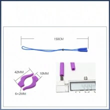 1 bộ dây đeo kính co giãn unisex và móc tai silicon thể thao cho nam nữ, kính mắt thời trang, kính đọc sách (chữ trên gọng kính ngẫu nhiên) Phụ kiện kính mắt cho nữ - Nhiều màu - Xem 6