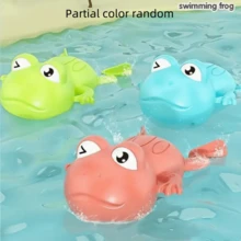 浴缸漂浮玩具 - 幼儿洗澡玩具，男孩漂浮发条浴缸玩具 | 创意小青蛙造型，浴室、游泳池漂浮发条玩具