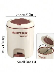 1 Peça Lixeira Doméstica com Dois Compartimentos para Fraldas, Lixeira Redonda Sem Toque para Fraldas de Bebê e Uso Doméstico Geral no Quarto, Sala de Estar, Cozinha e Banheiro, Decorações e Presentes para Chá de Bebê e Família - Multicolorido - Visão 11