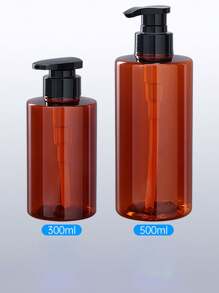 1 个大容量 300ml/500ml 泵式分配瓶，琥珀色透明 PET 塑料，适用于洗发水、沐浴露、乳液、家庭、酒店、旅行使用 - 彩色 - 查看 12