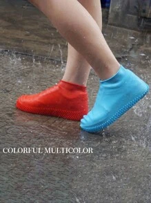 2 piezas Cubiertas de zapato universales portátiles y a prueba de agua para acampar al aire libre, cubiertas de zapato de lluvia antideslizantes de látex, gruesas y duraderas para exteriores, playa, ciclismo, unisex