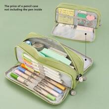 3-Layer Large Capacity Pencil Case, School Multifunction Double-Zipper Pencil Pouch, Stationery Supplies, Desk Storage Bag, Education Gifts, Creative Cosmetic Bags Back To School,Back To School,School Supplies - 21cm*9cm*5cm - View 19