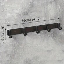 Modern Black Aluminum Wall Mounted Hook For Bathroom Accessories, Suitable For Towels, Coats And Clothes