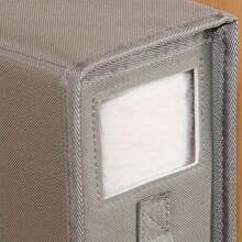 1 件装织物收纳盒，适用于床上用品、衣服、毯子 - 多功能收纳盒，适用于衣柜、宿舍、家庭使用 - 彩色 - 查看 3