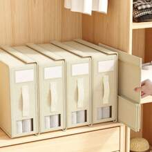 1 件装织物收纳盒，适用于床上用品、衣服、毯子 - 多功能收纳盒，适用于衣柜、宿舍、家庭使用 - 彩色 - 查看 5