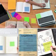 600 Sheets Transparent Sticky Notes With Lines, 12 Pads Lined Translucent Sticky Notes 3x3 Inch Clear For Aesthetic School Office Supplies Back To School