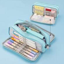 3-Layer Large Capacity Pencil Case, School Multifunction Double-Zipper Pencil Pouch, Stationery Supplies, Desk Storage Bag, Education Gifts, Creative Cosmetic Bags Back To School,Back To School,School Supplies - 21cm*9cm*5cm - View 10