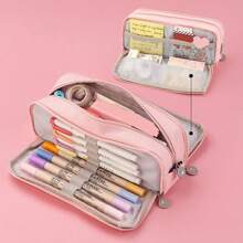 3-Layer Large Capacity Pencil Case, School Multifunction Double-Zipper Pencil Pouch, Stationery Supplies, Desk Storage Bag, Education Gifts, Creative Cosmetic Bags Back To School,Back To School,School Supplies - 21cm*9cm*5cm - View 9