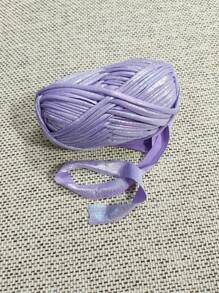 1 pieza de cuerda de tela metálica brillante e irisdecente de color morado claro para materiales de tejido y manualidades - Púrpura malva - Ver 3